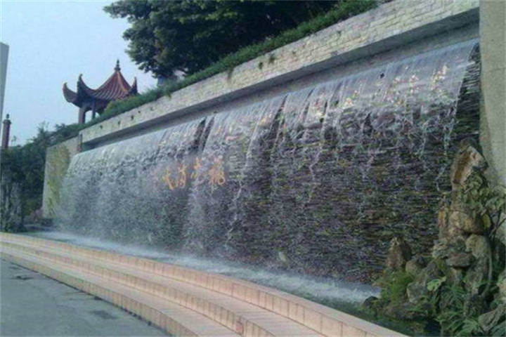 公園水幕水簾流水瀑布?jí)? class=
